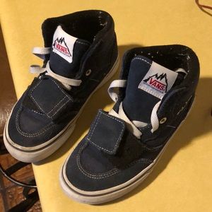 Boys High Top Navy Blue Vans